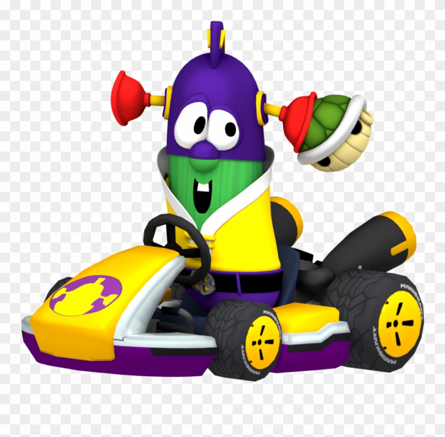Larryboy Kart Nintega Dario Veggietales Model - Mario Kart 8 Larry Boy Clipart
