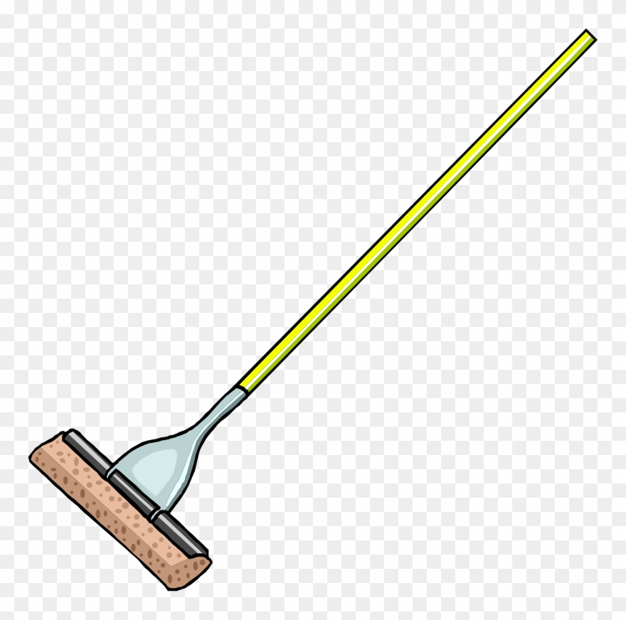 Banner Freeuse Library Broom And Mop Clipart - Cartoon Mop And Bucket - Png Download