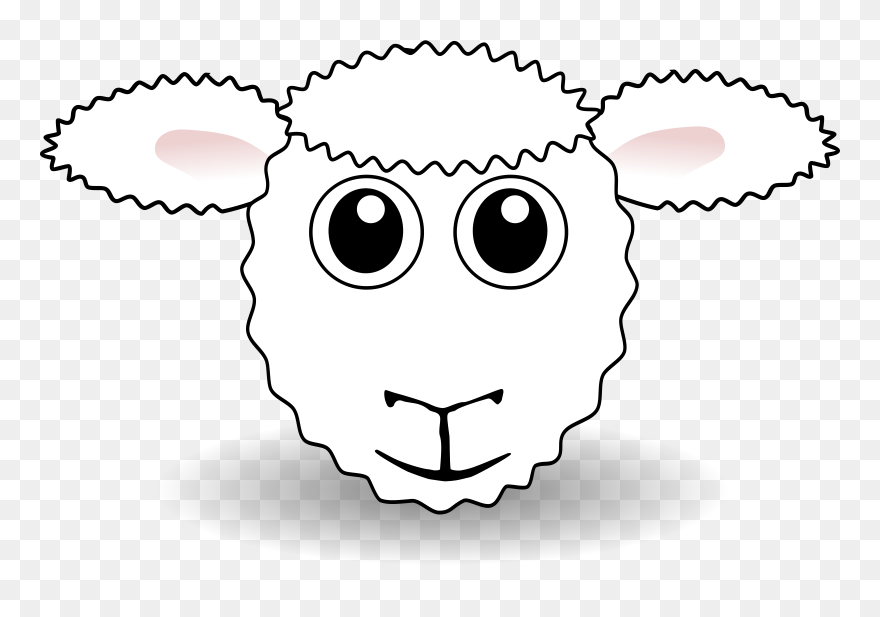 Sheep Head Drawing - Cara De Una Oveja Clipart