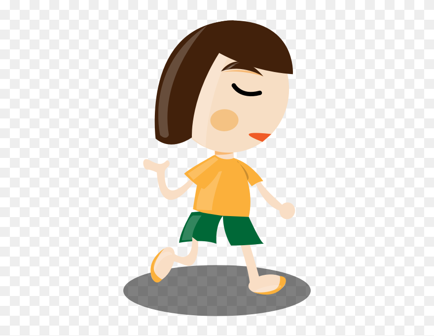 Medium Image - Girl Running Clip Art - Png Download