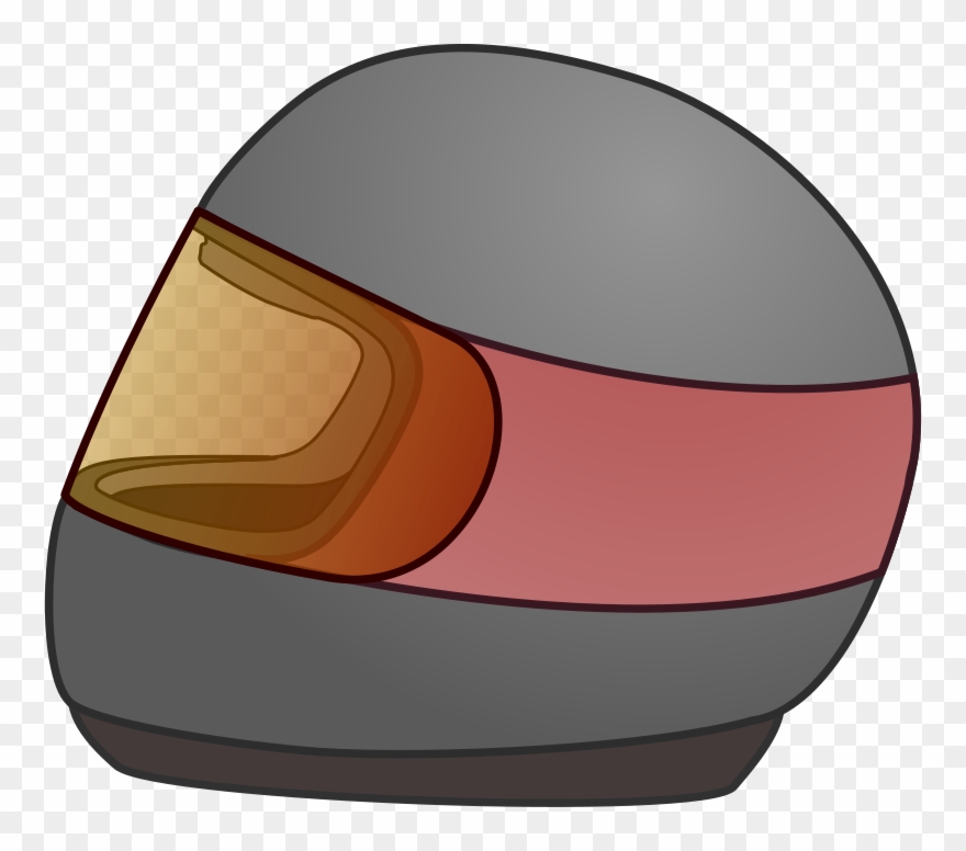 Free Pigeau Free Simple Bike Racing Helmet Icon - Cartoon Car Racing Helmet Clipart