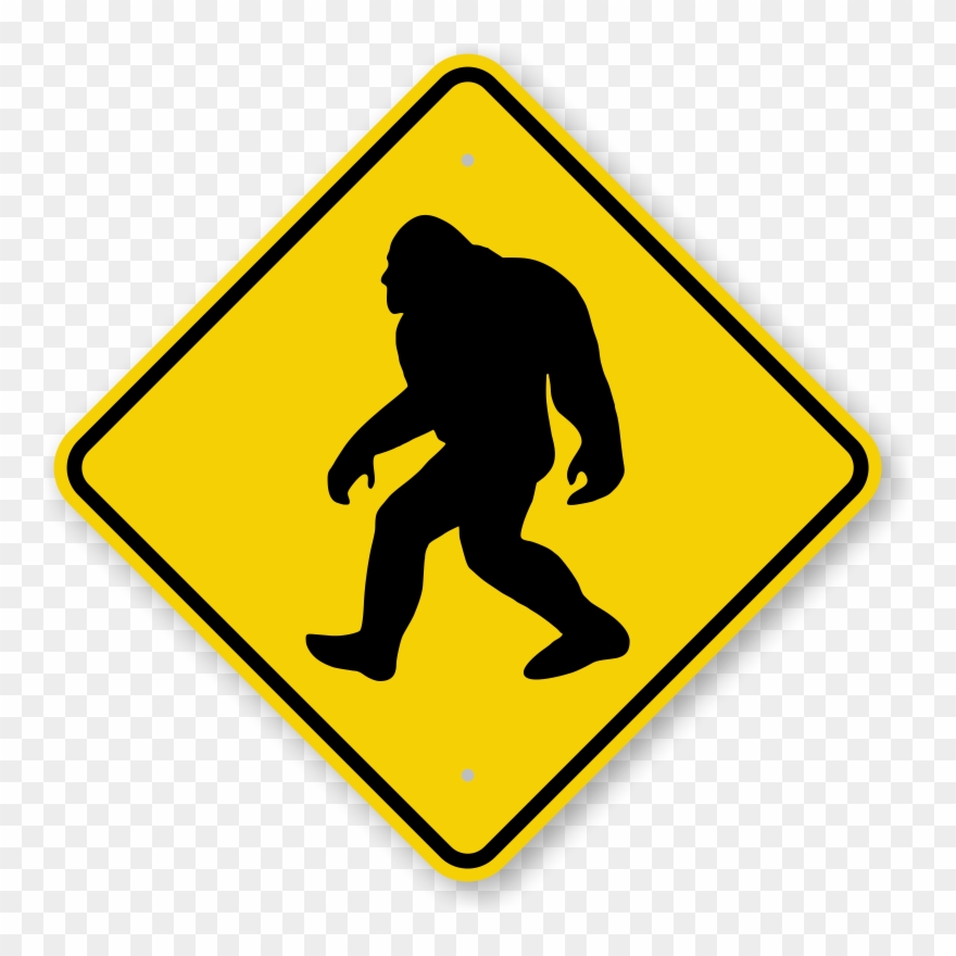 Sasquatch Clipart Transparent - Winding Right Road Signs - Png Download