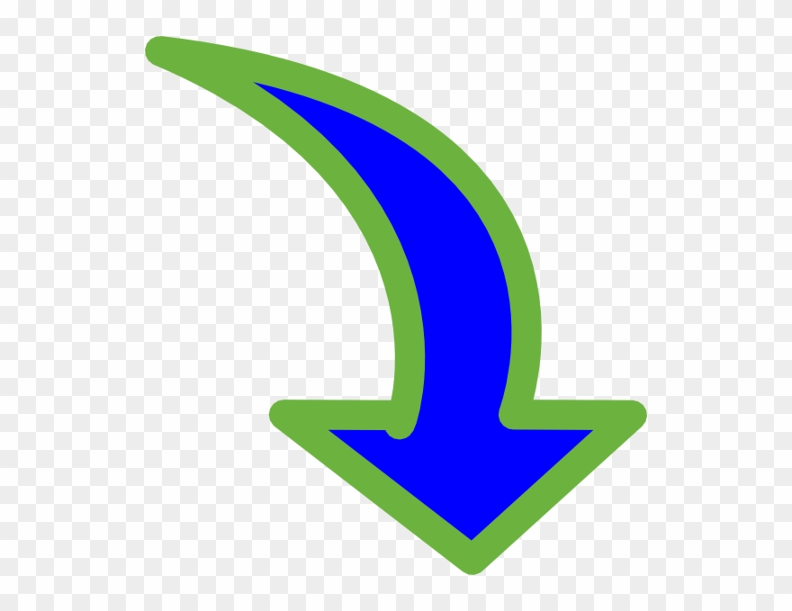 Curved Arrow Pointing Down Clipart