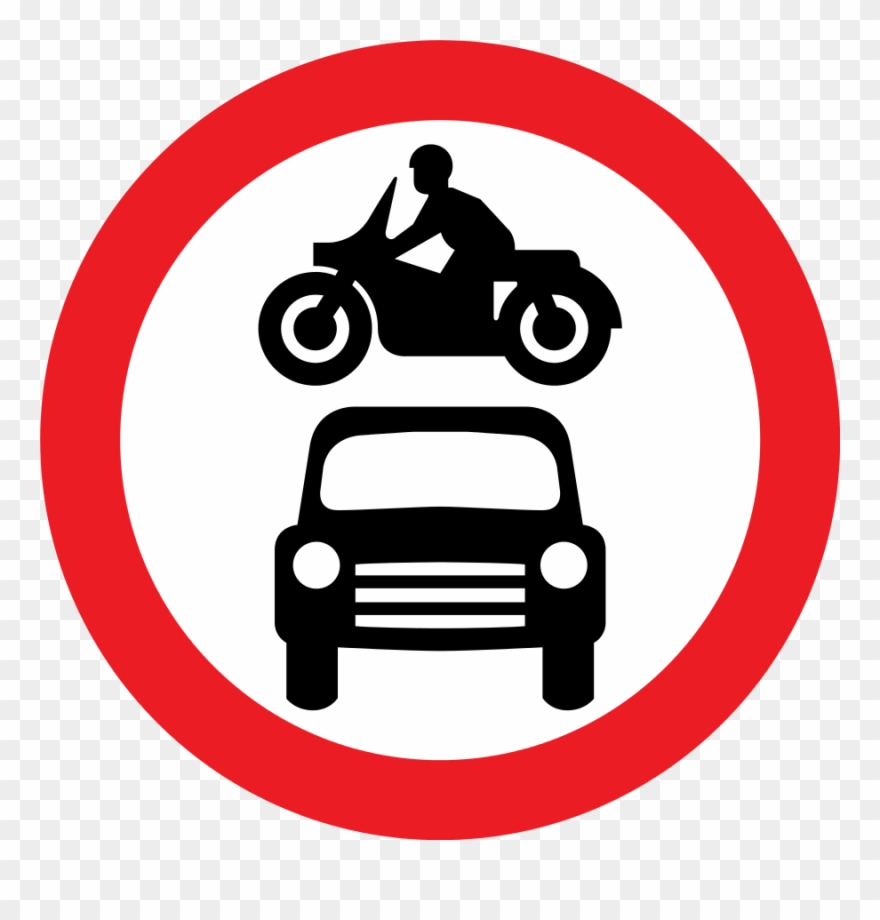 Uk Traffic Sign - Road Signs No Motor Vehicles Clipart