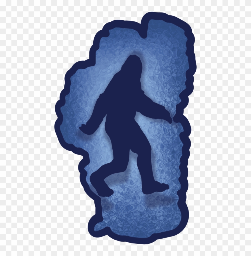 Bigfoot In Lake Tahoe Sticker - Lake Tahoe Clipart