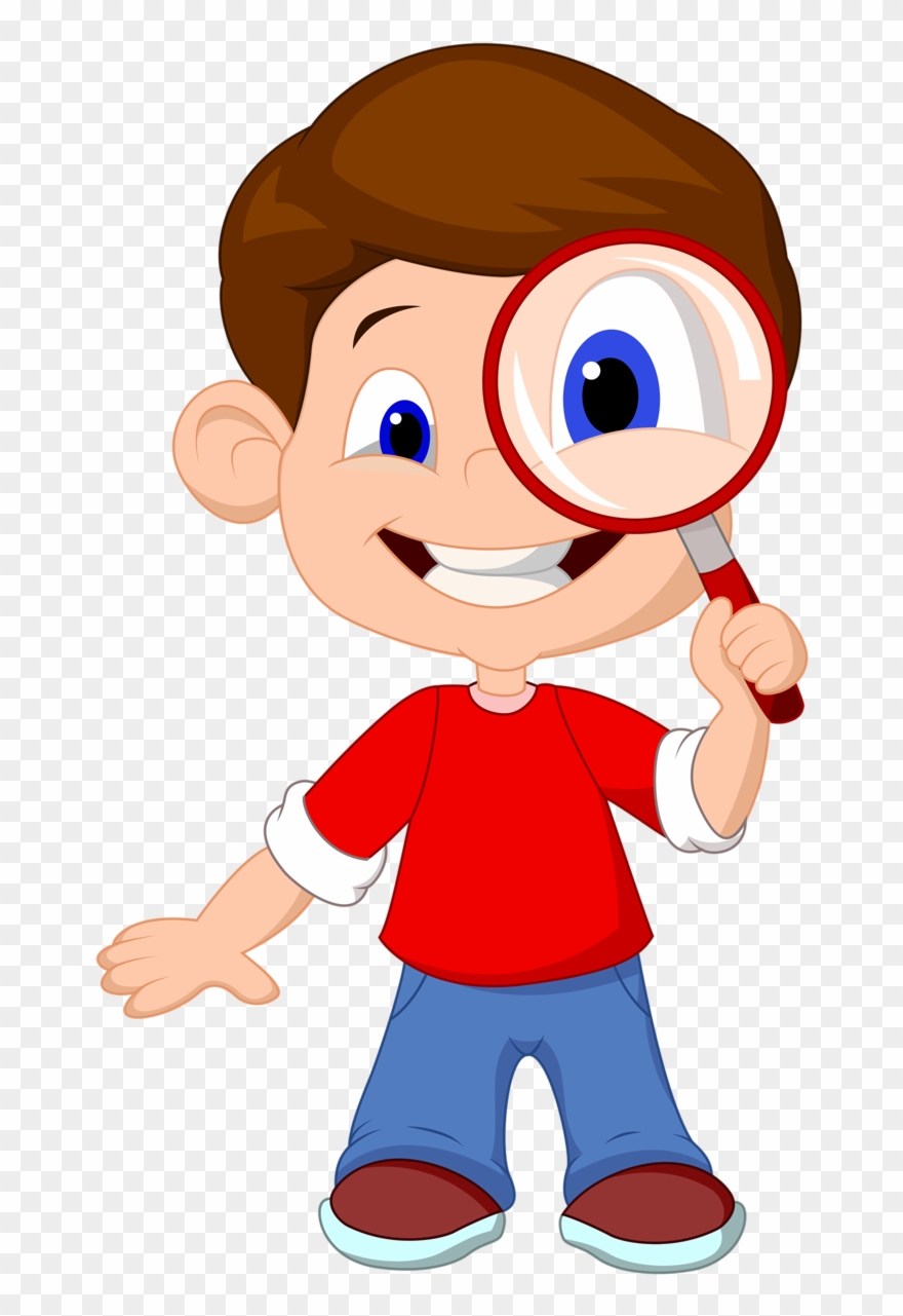 Album, Niños Anime, Vertical, Languages, Clip Art, - Magnifier Cartoon - Png Download