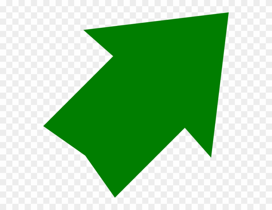 Right Up Green Arrow Clip Art - Green Arrow Up Right - Png Download
