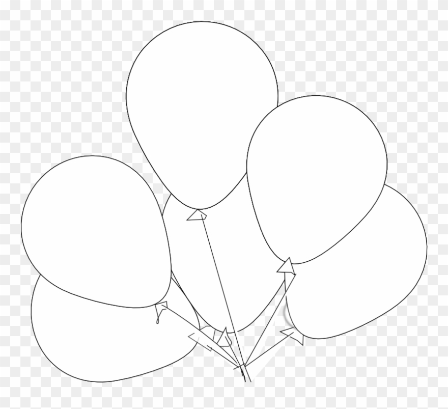 Image Library Stock Balloons Svg Black And White - Balloons Clipart Png Black And White Transparent Png