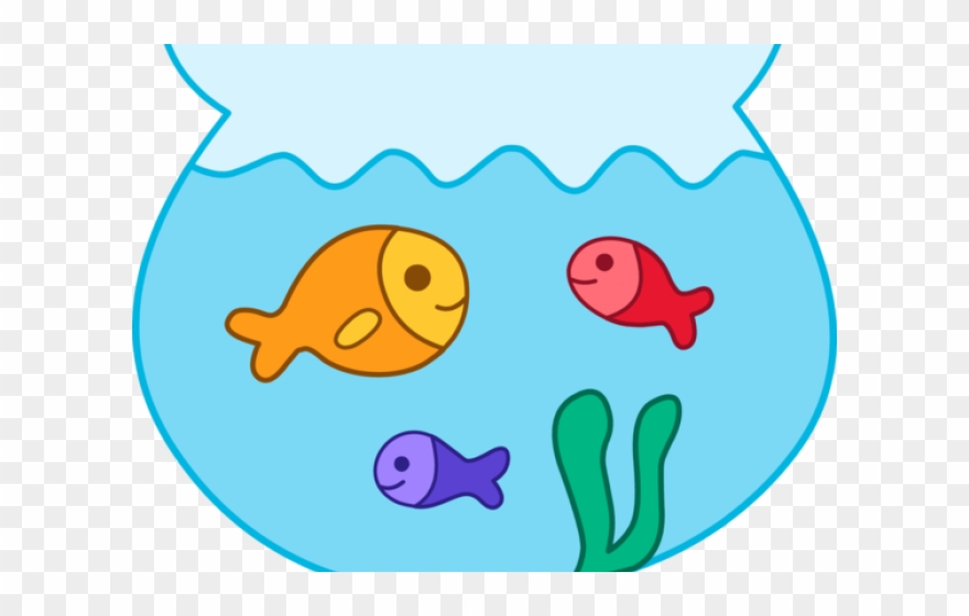 Fish Bowl Clipart Goldfish Aquarium Clip Art - Fish In A Bowl Clipart - Png Download