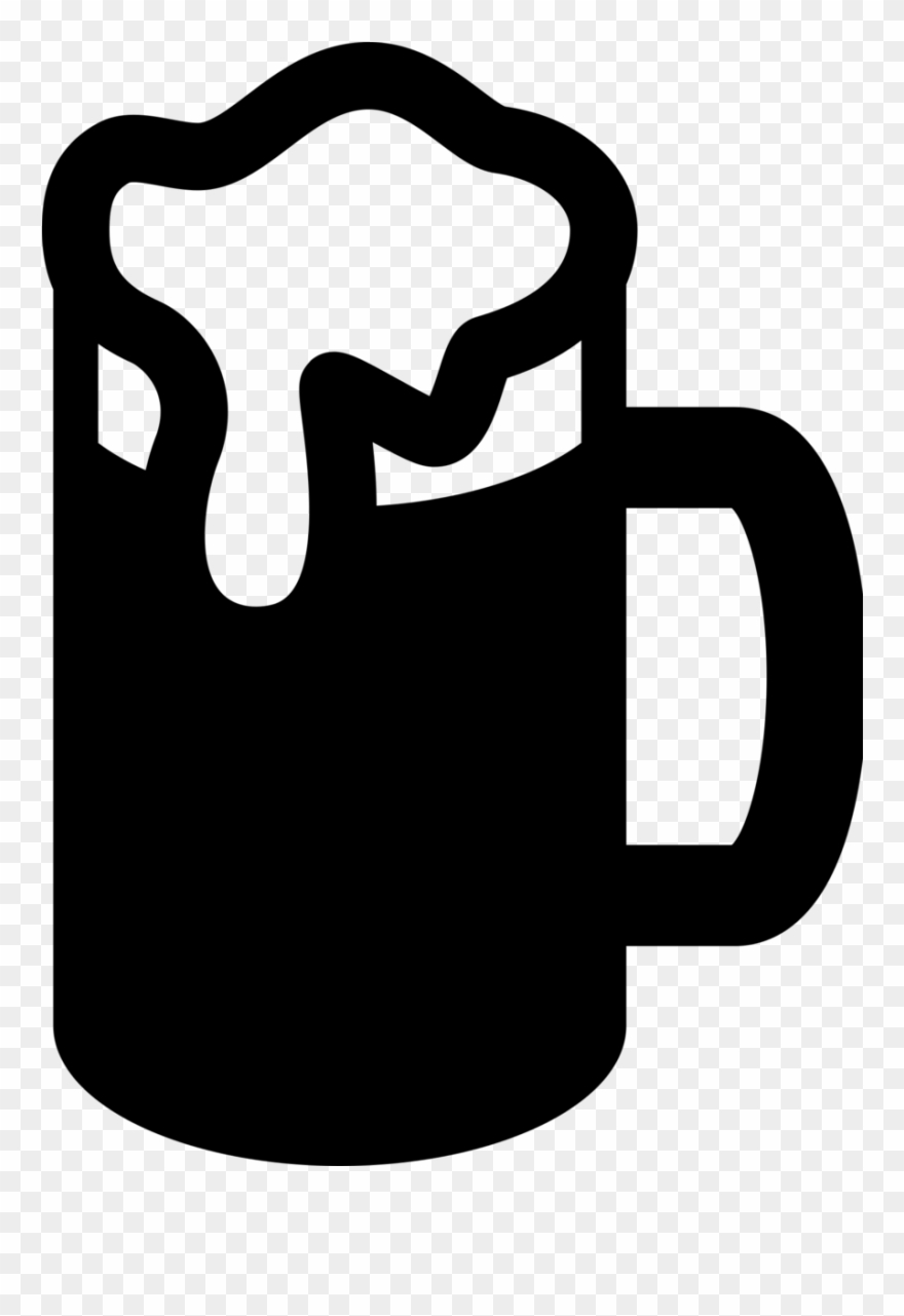 Birthday Party Clipart - Beer Mug Silhouette Png Transparent Png