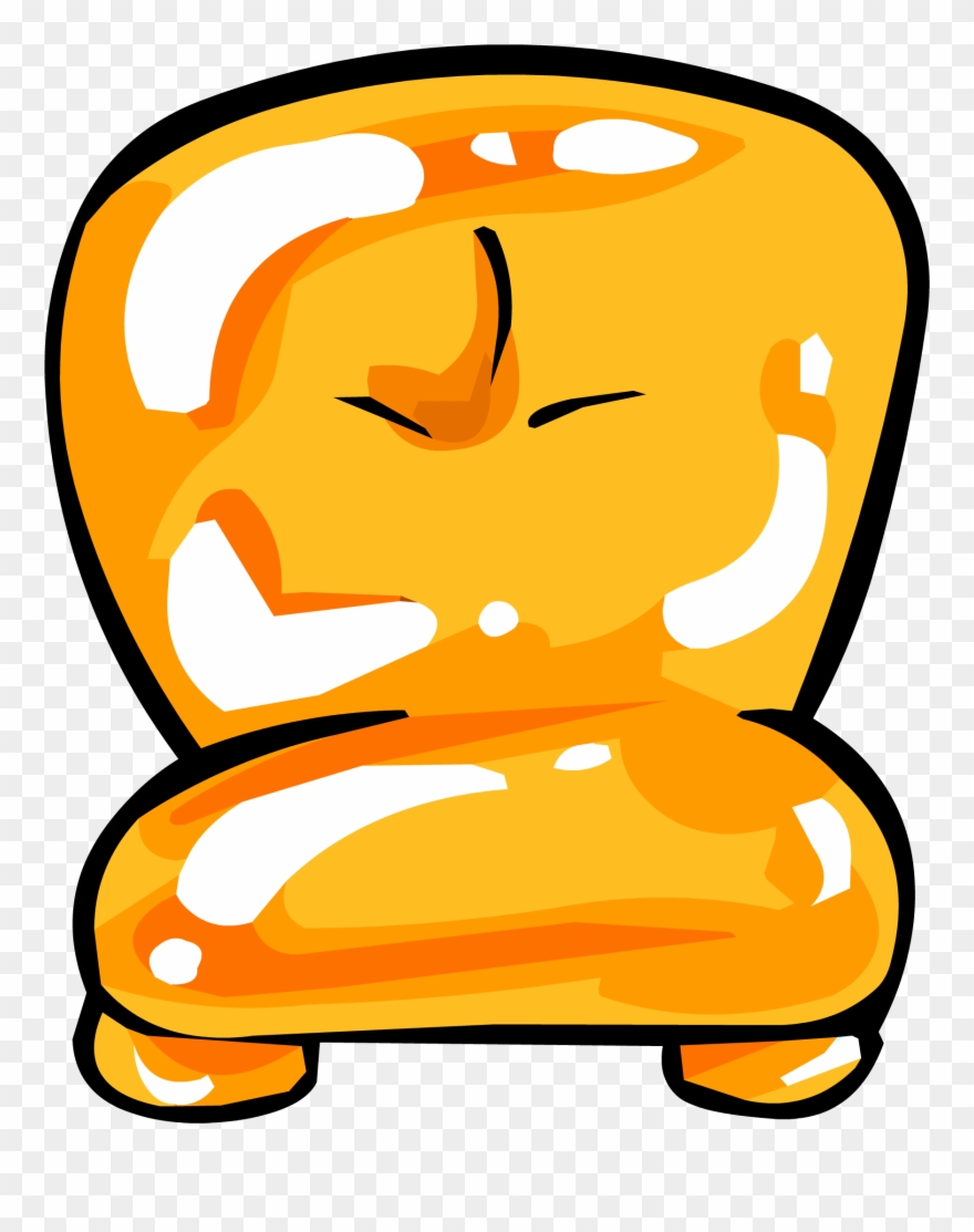 Orange Inflatable Chair - Club Penguin Sillas Clipart