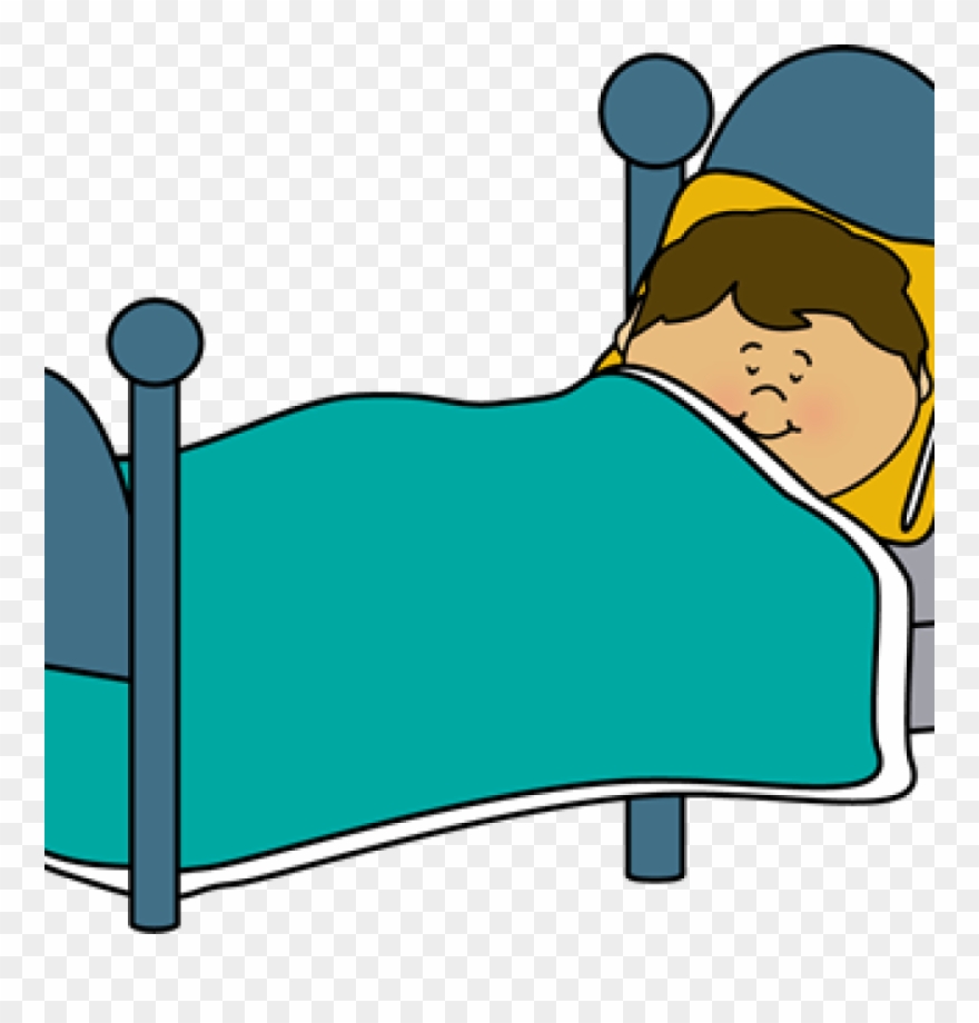 Png Library Sleep Clipart - Boy Sleeping On The Bed Clipart Transparent Png