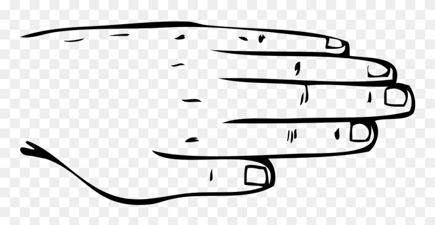 Body Back Clipart - Back Of Hand Drawing - Png Download