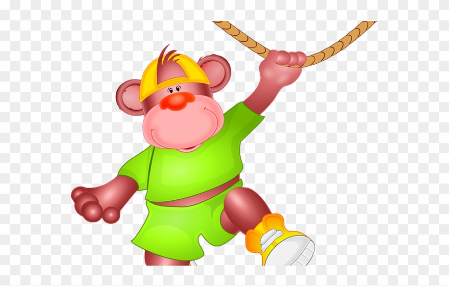 Ape Clipart Amimal - Clip Art Rope Hanging - Png Download