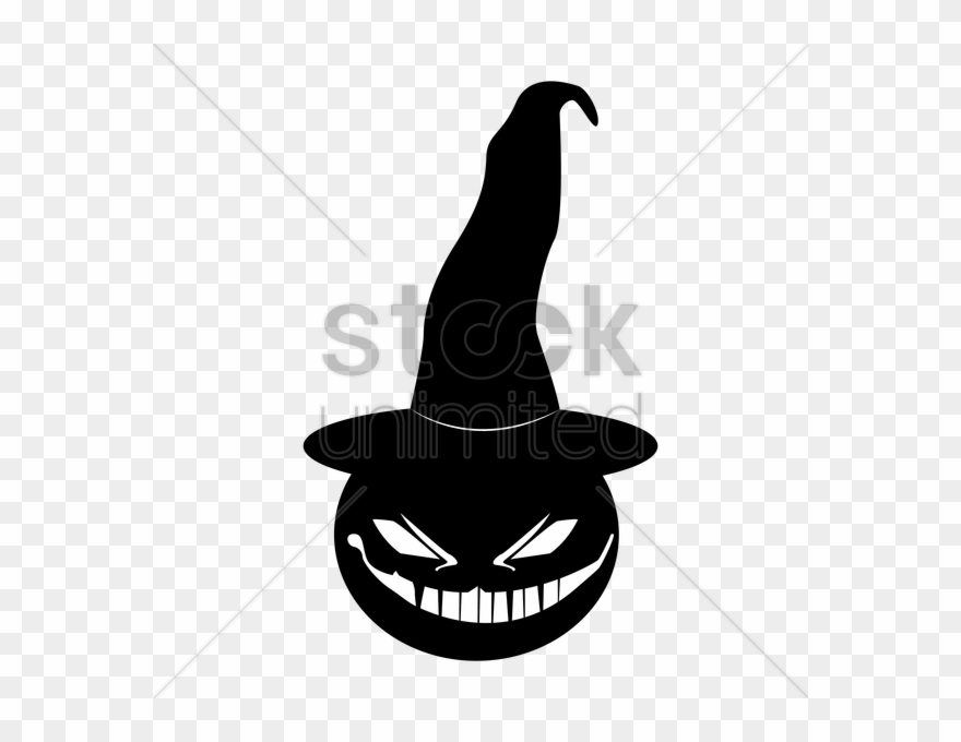 Wicked Pumpkin Clipart The Wicked Witch Of The West - Pumpkin With Witch Hat Silhouette - Png Download