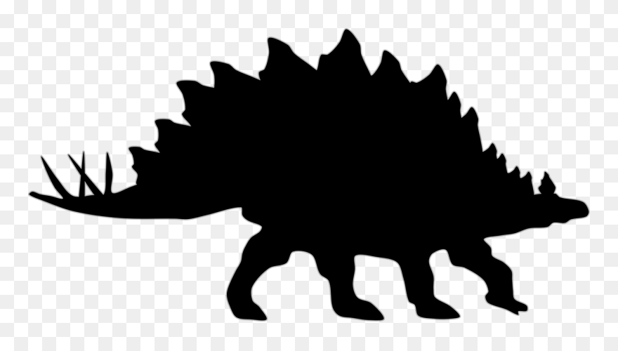 Clip Art Details - Stegosaurus Silhouette - Png Download