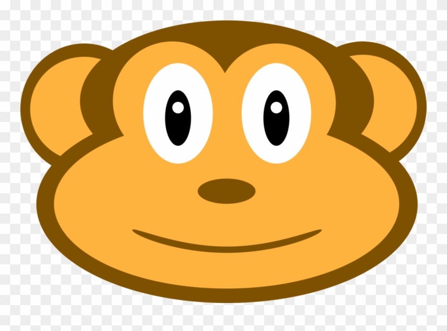 Monkey Smiley Face Animal - Clip Art - Png Download