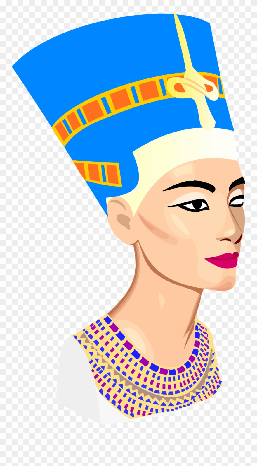 Beach Chairs Clipart - Bust Of Nefertiti Clipart - Png Download
