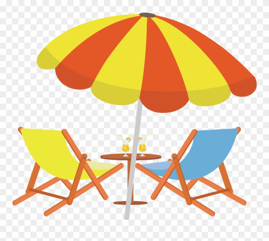 Sighting Drawing Beach Chair - Beach Umbrella Vector Png Clipart
