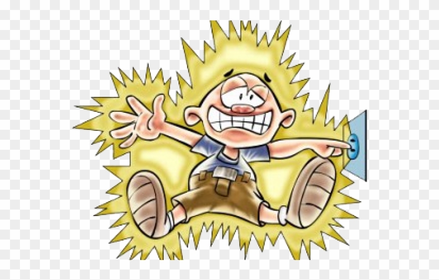 Cartoon Dangers Of Electricity Clipart