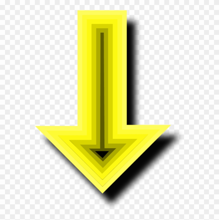 Arrow Pointing Down - Yellow Arrow Pointing Down Clipart