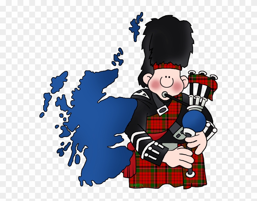 Map Of Scotland With Bagpipes - Rent Prices Map Uk Clipart