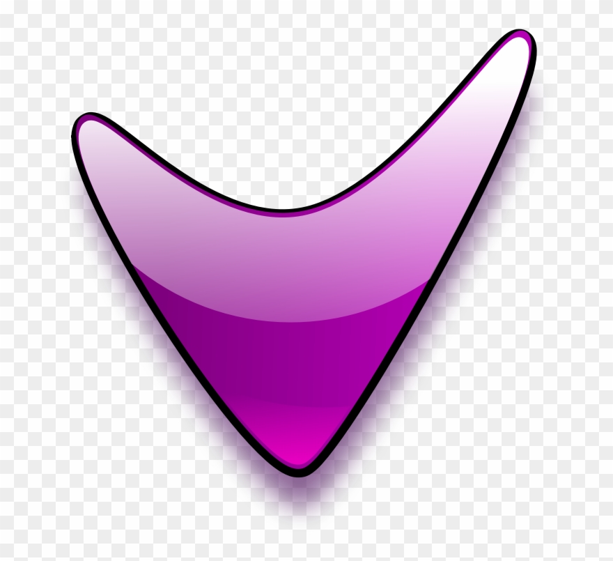 Glossy Down Arrow - Down Arrow Purple Clipart
