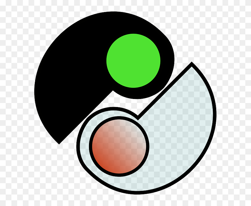 Free Vector One And Two Yin Yang Clip Art - Clip Art - Png Download