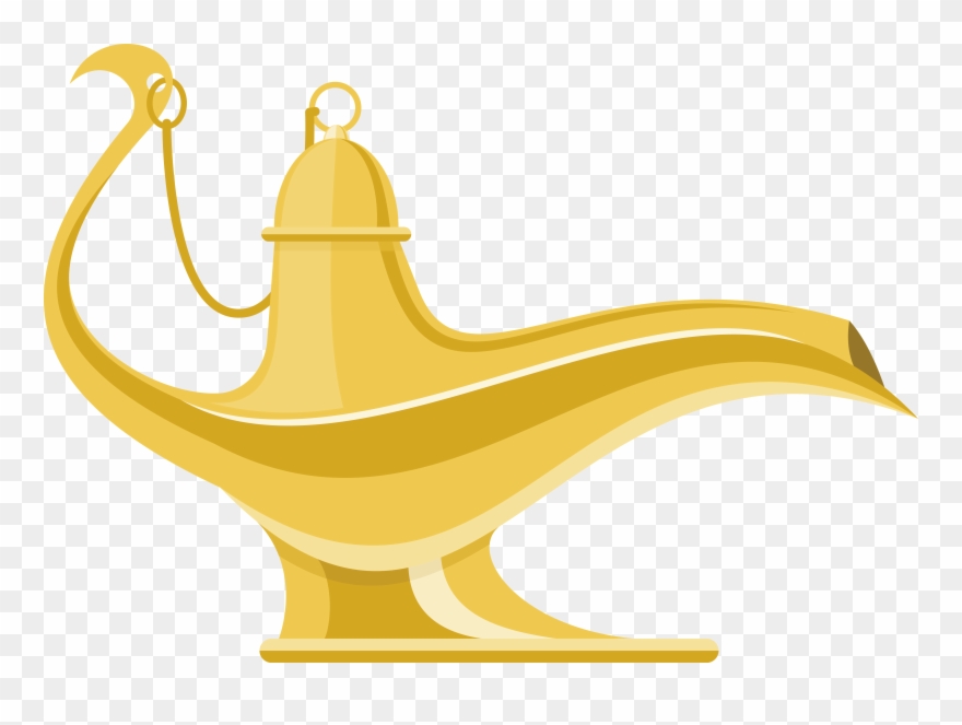 Genie Aladdin - Aladdin Yellow Lamp Png Clipart