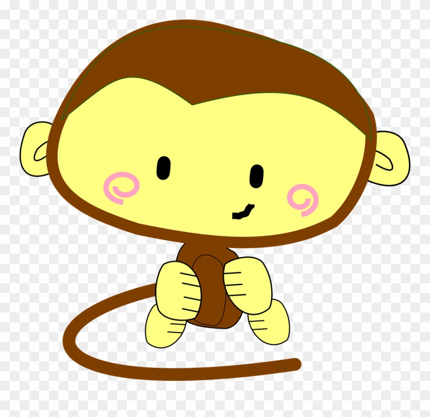 Brown Monkey Svg Clip Arts 600 X 556 Px - Png Download