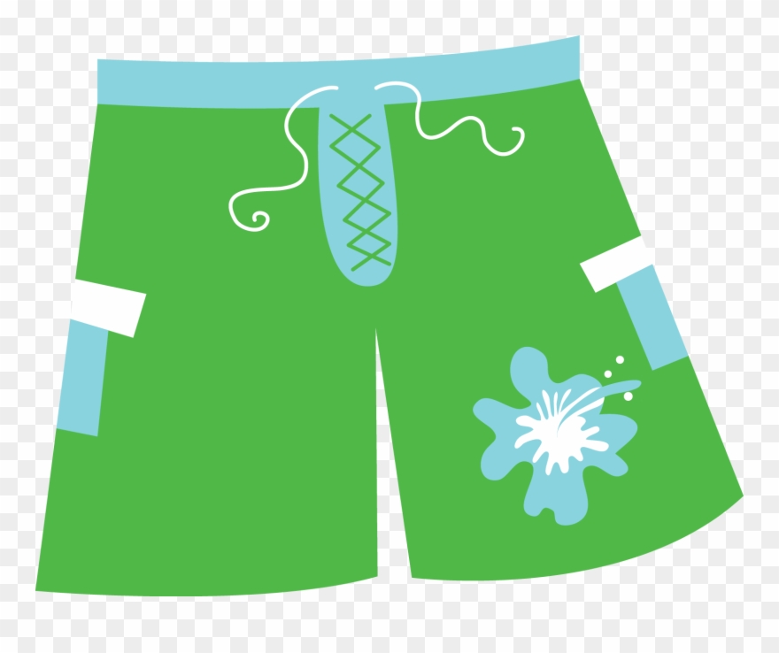 Praia E Piscina - Swim Shorts Clip Art - Png Download