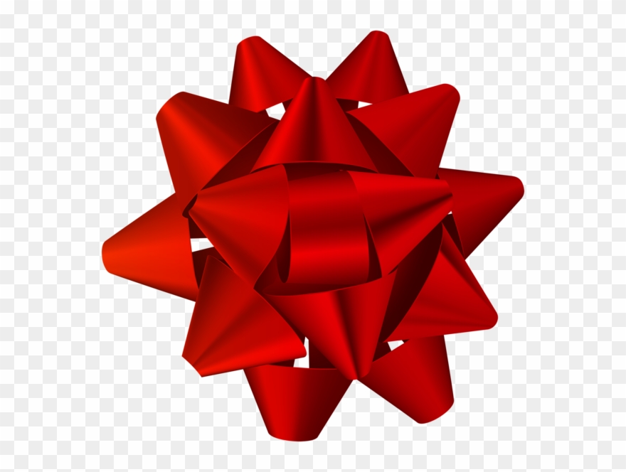 Red Deco Bow Transparent Clip Art Image - Clip Art - Png Download