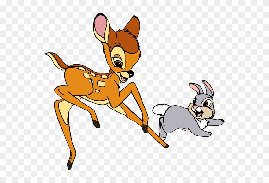 Thumper's Sisters Bambi, Thumper Running - Bambi Clipart