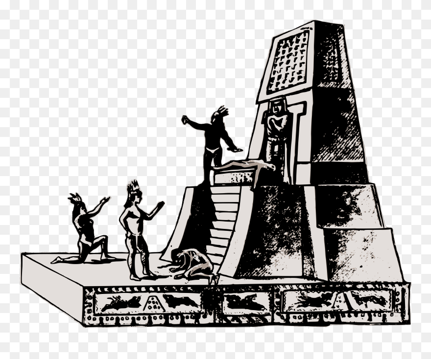 Aztec Ritual Human Sacrifice Culture - Ritual Clipart - Png Download