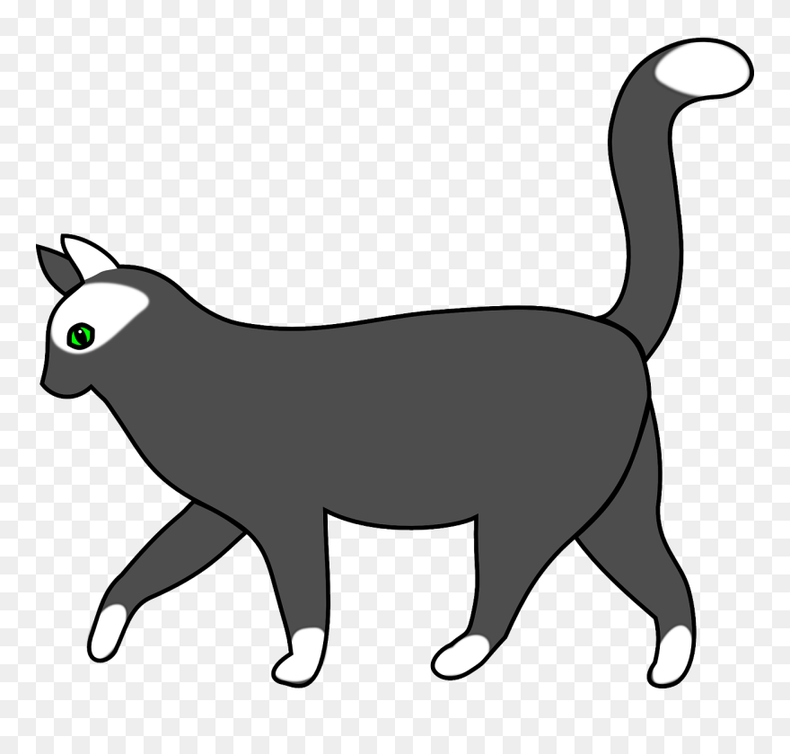 White Cat Walking - Cat Walking Clipart Png Transparent Png