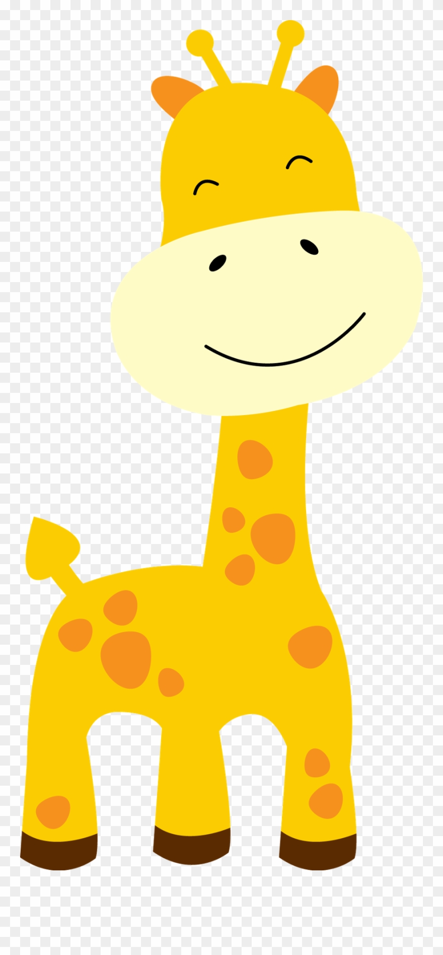 Vector Transparent Stock Giraffes G Pinterest - Baby Giraffe Clipart - Png Download