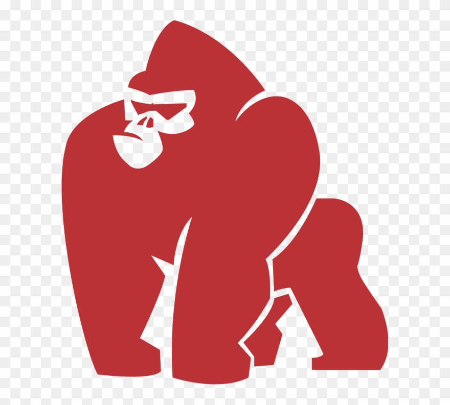 Svg Royalty Free Library Ape Clipart Gorilla Mask - Gorilla Silhouette Png Transparent Png