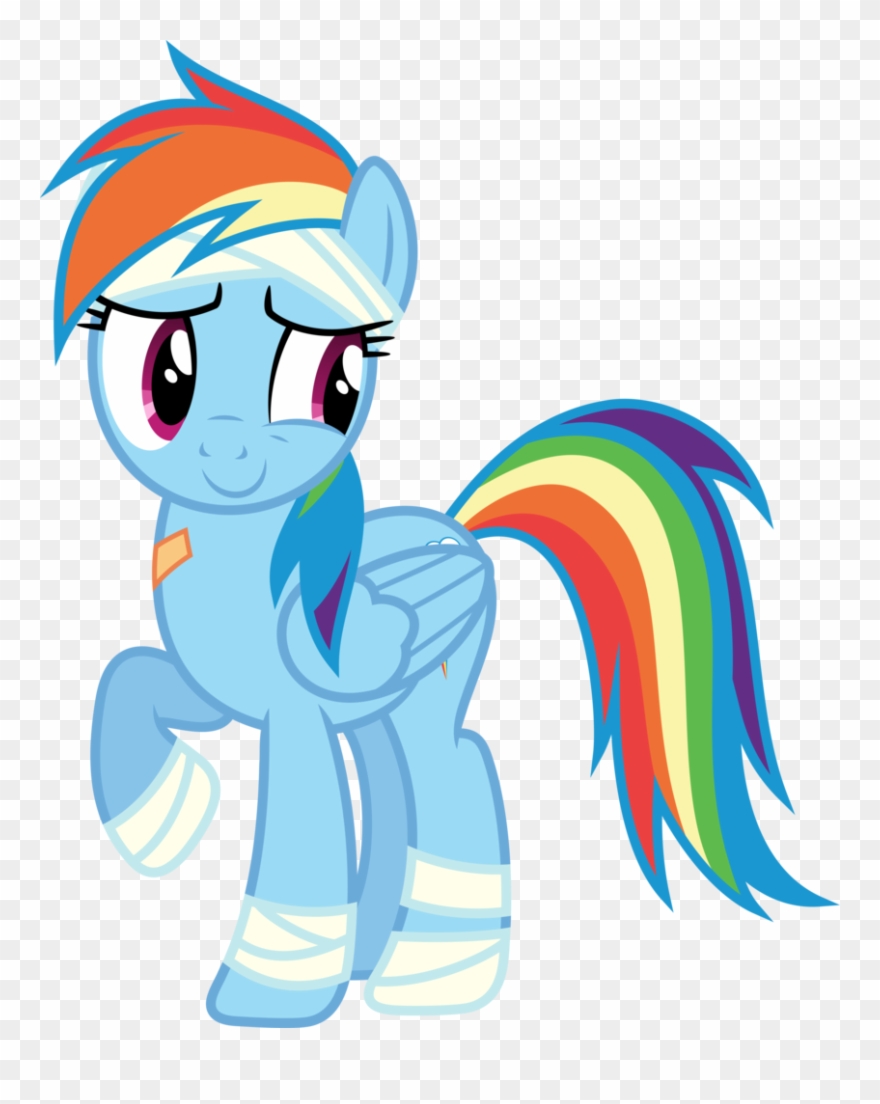 Transparent Bandage Vector - Rainbow Dash As A Cat Clipart