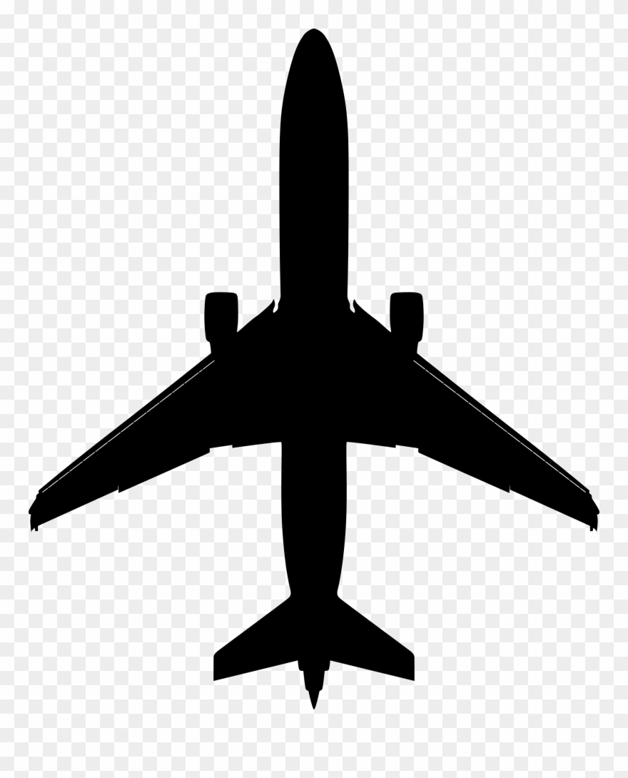 Plane Clip Art B787 - Plane Silhouette - Png Download