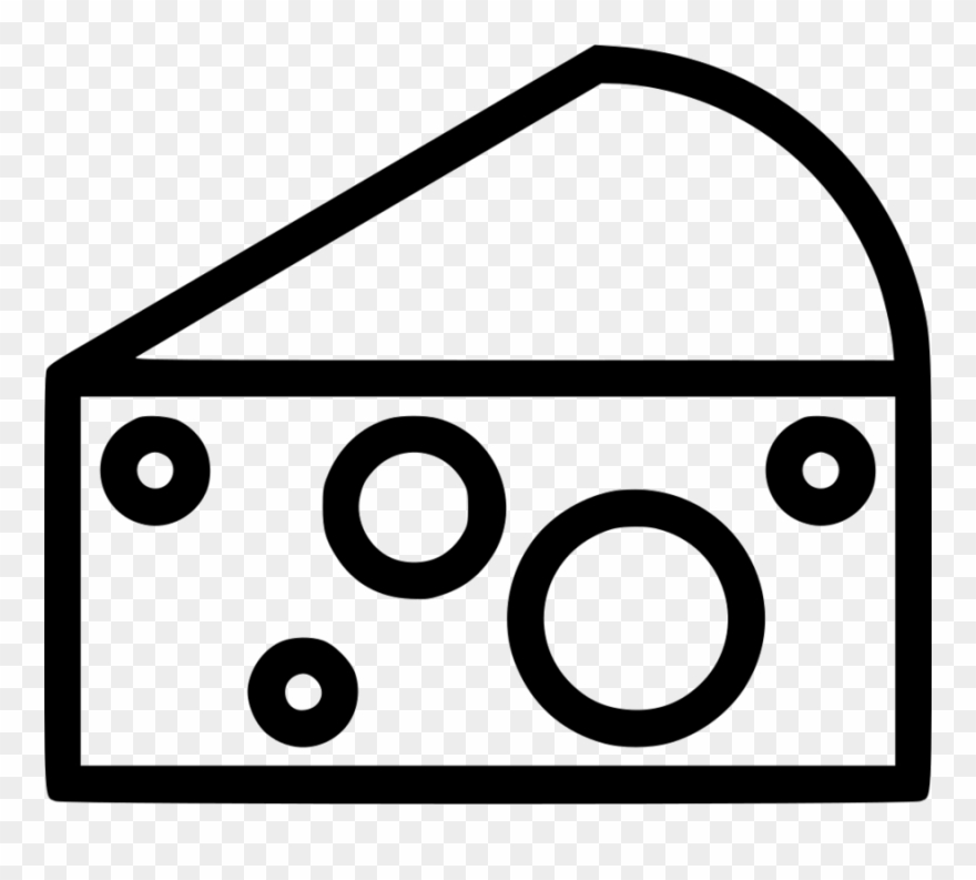 Download Outline Image Of Cheese Clipart Goat Cheese - Cheese Ico - Png Download