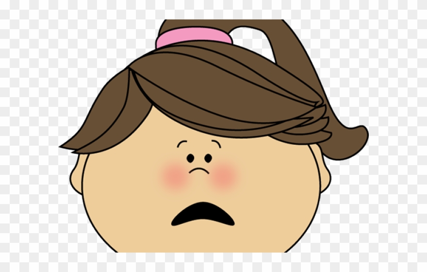 Feeling Clipart Worried - Surprised Girl Face Clipart - Png Download