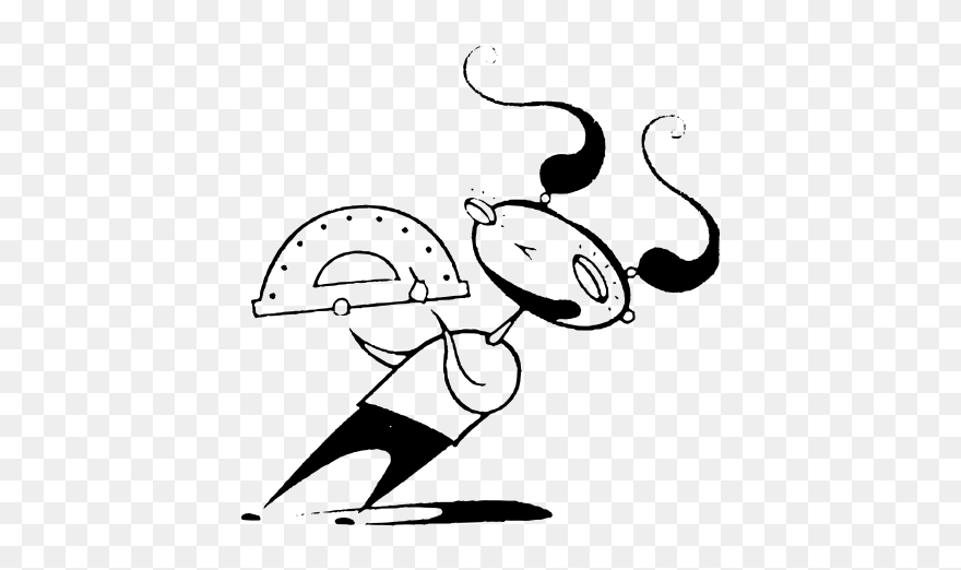 Girl Using Protractor Clipart - Png Download