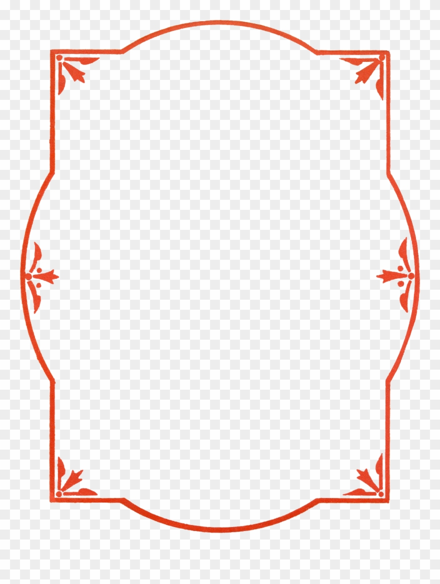 Red Vintage Frame Png Clipart