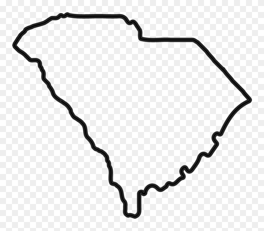Rubber Stamp State Stamps Stamptopia - South Carolina Outline Clipart