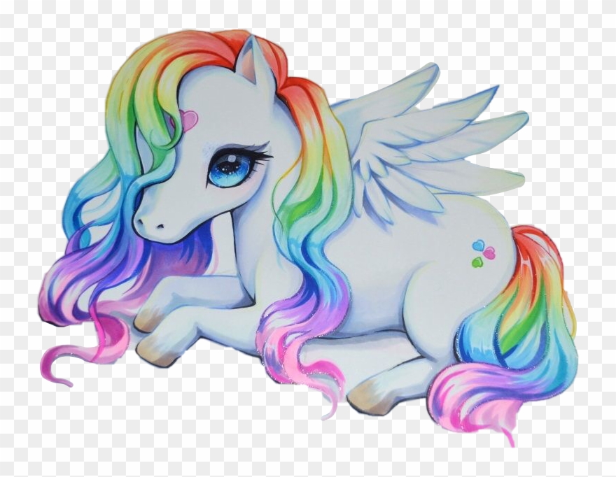 Report Abuse - Pegasus Cute Unicorn Drawings Clipart