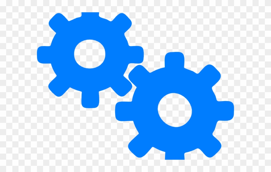 Gears Clipart Blue - Engine Clip Art - Png Download
