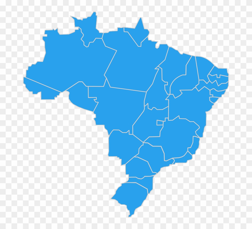 Brazil, Map, Geography, Brazilian, Cartography, States - Mapa Do Brasil Em Png Clipart