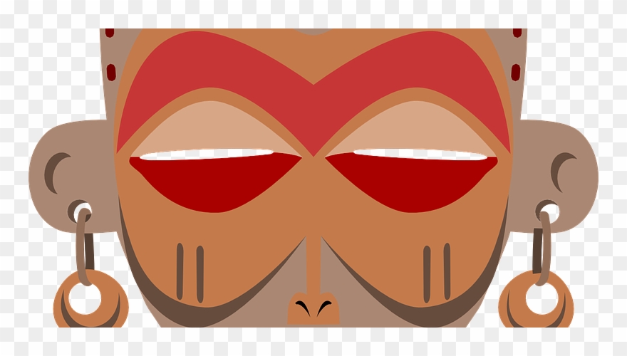 African Masks Clipart Free - Png Download