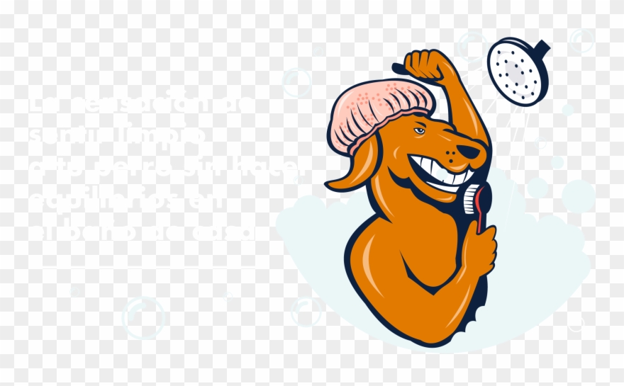 Nuestras Ventajas - Cartoon Dog Taking A Shower Clipart