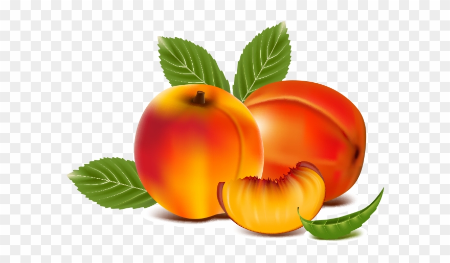 Image Black And White Stock Juice Peach Peaches Transprent - Peach Fruit Clipart - Png Download